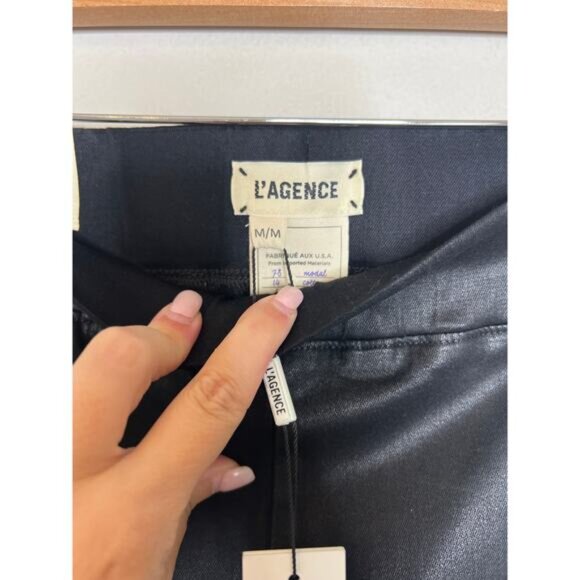 NWT L'agence Rochelle High Rise Pull On Elastic Lightweight Pant Black Size: M - Picture 6 of 10